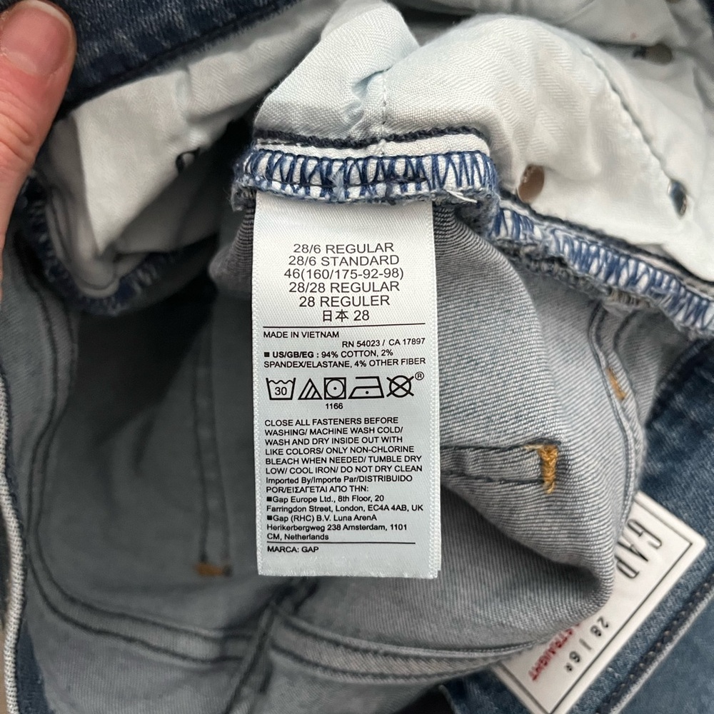 NWT GAP Women’s Classic Mid Rise Straight Jeans Medium Wash - Size 28/6 - Picture 5 of 8